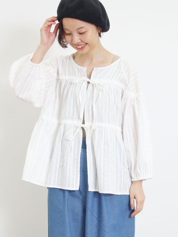 ◎リボンフレアブラウス（トップス/シャツ・ブラウス）【セール