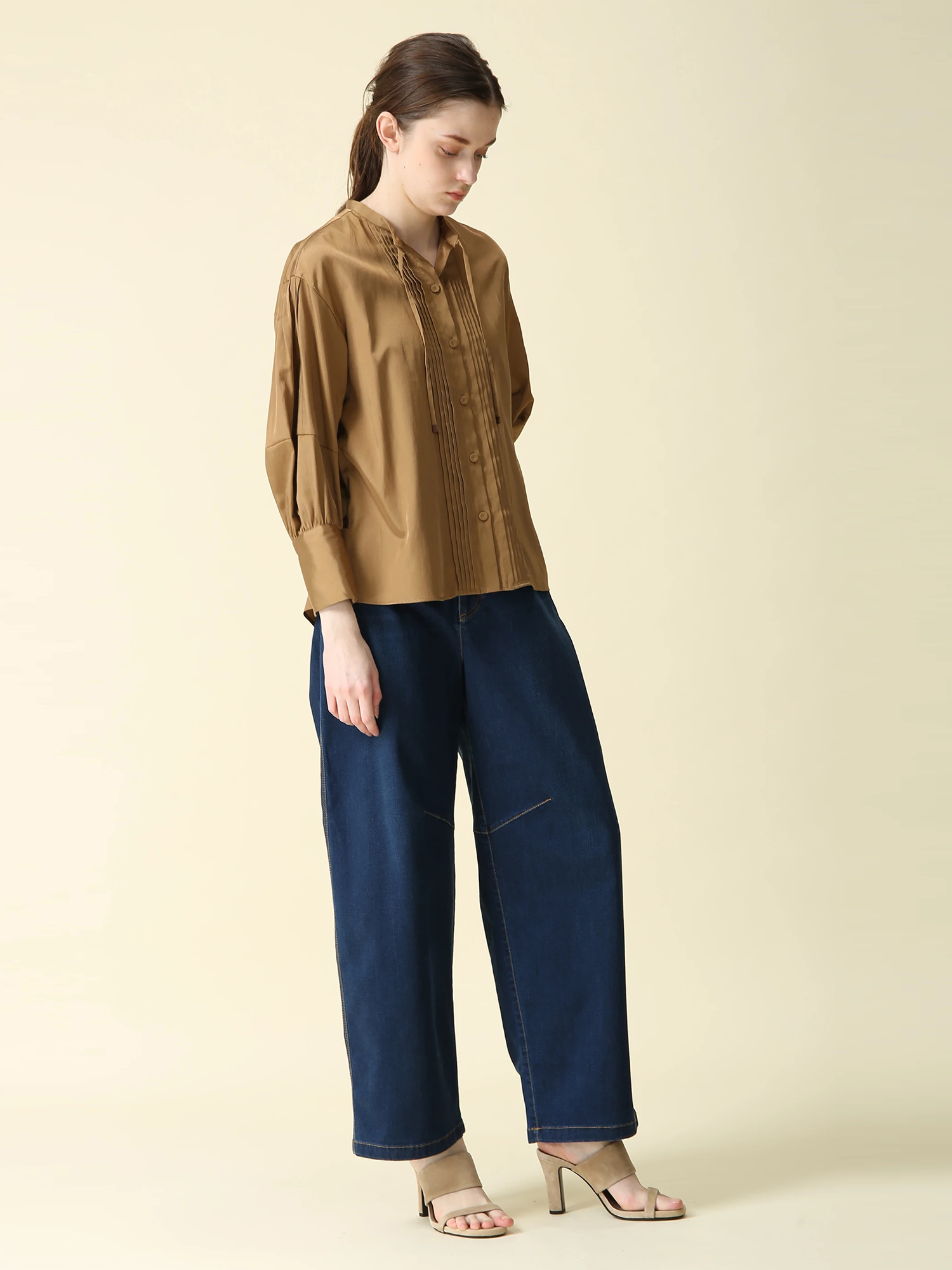 シルクライクサテンブラウス ｜ MORABITO BLANC（モラビトブラン）｜.K