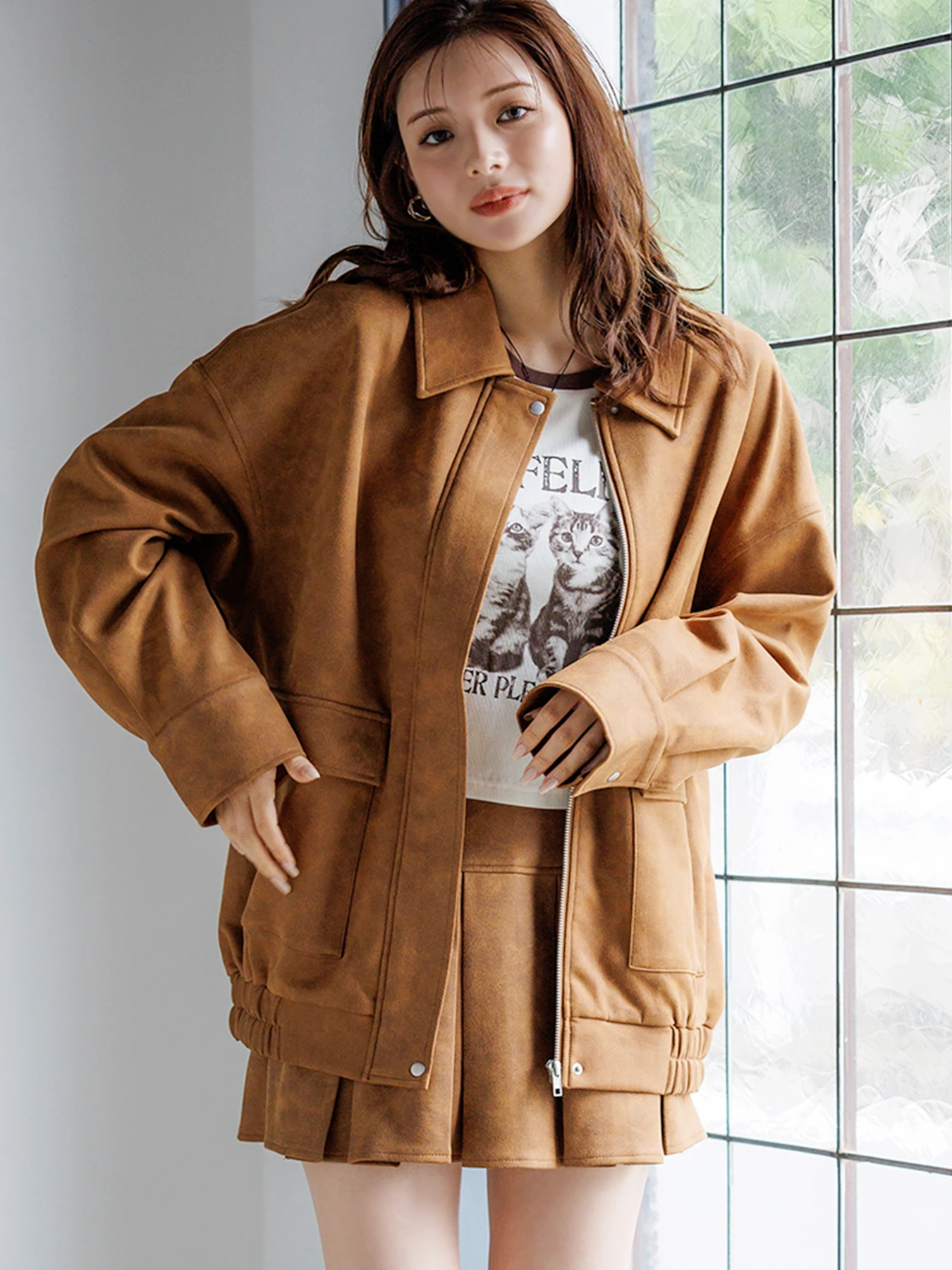 ビンテージスエードステンカラーブルゾン / LUDIC PARK（ルディック