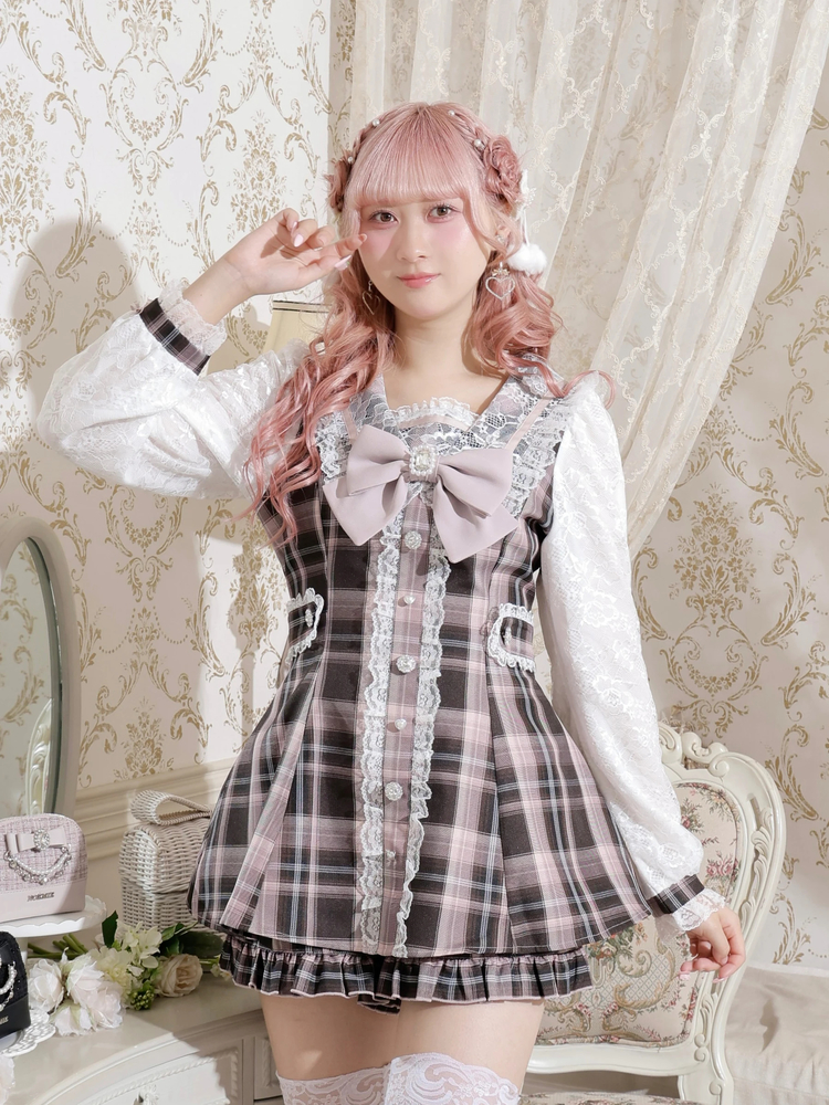 キラキラビジューセーラーセットアップ（セットアップ｜ピンク