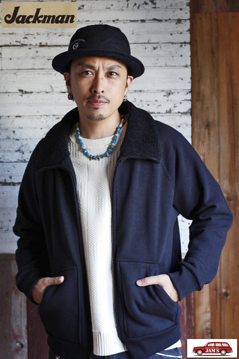 Jackman」GG SWEAT BOA COLLAR ジャックマン ボア スウェット