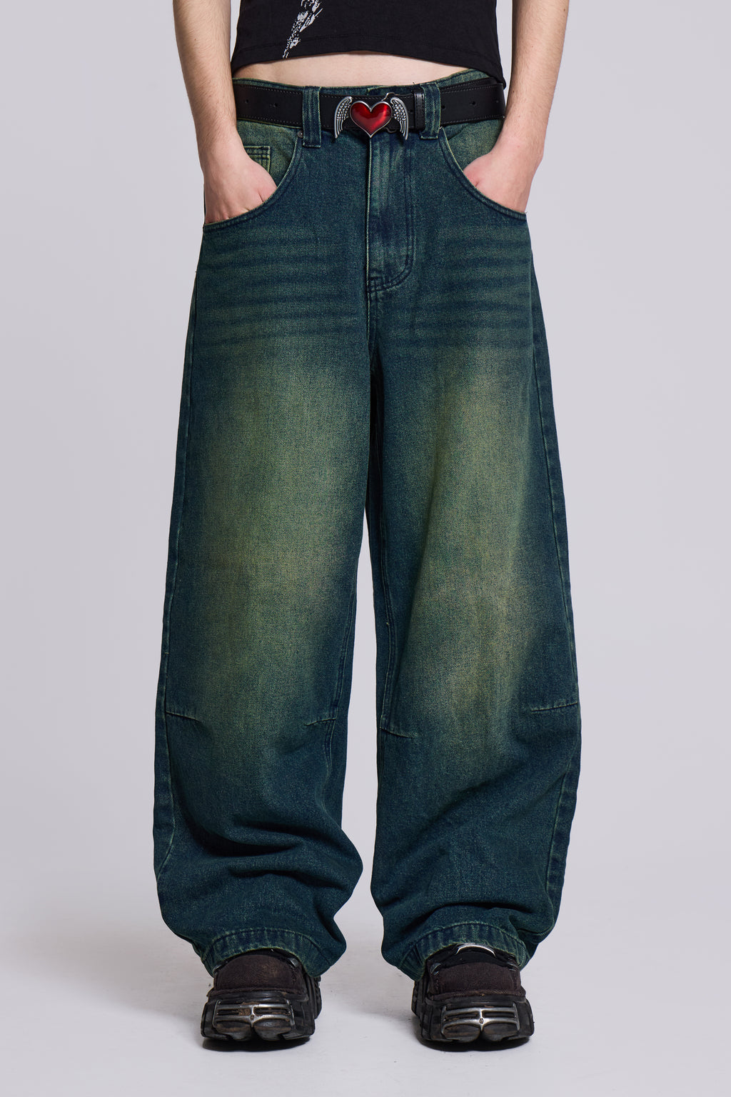 Shop Sandblast Blue Wash Colossus Fit Jeans | Jaded London | Clothing