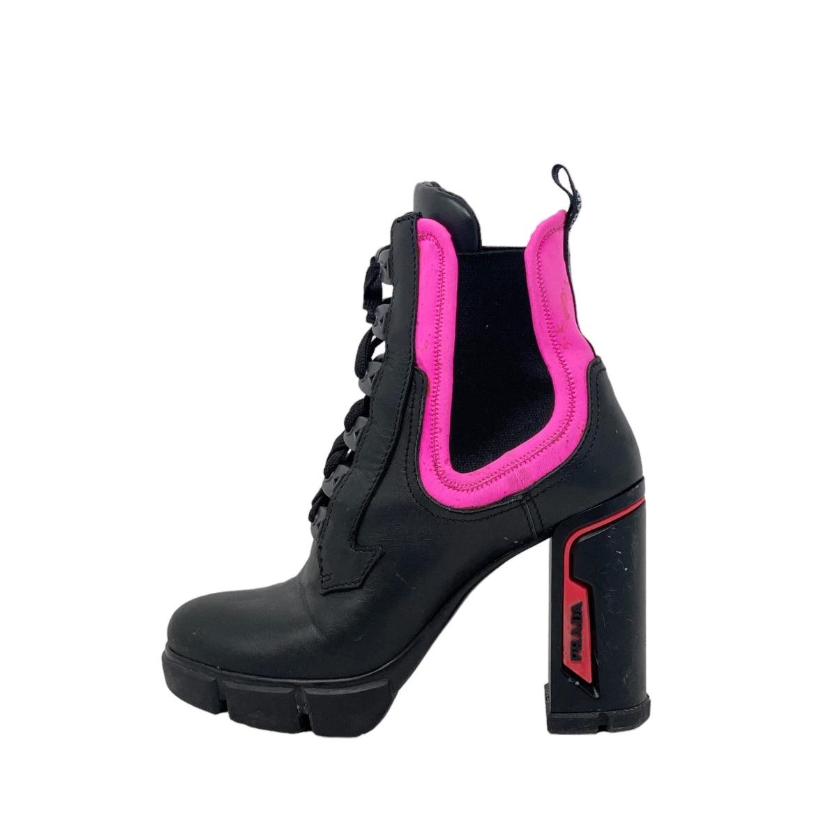 Prada Black Calfskin Ankle Boots 37 | Jadore Couture
