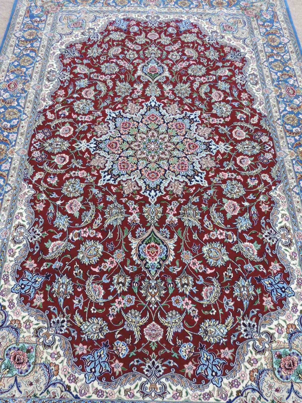 イラン 高級ペルシャ絨毯 大判248×155cm 手織り シルクウール イラン