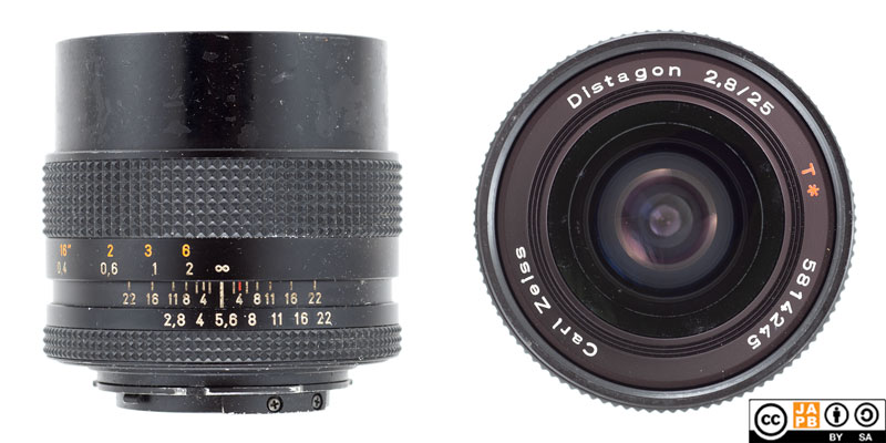 Data sheet: Carl Zeiss (C/Y) Distagon 25 mm f/2.8 – JAPB