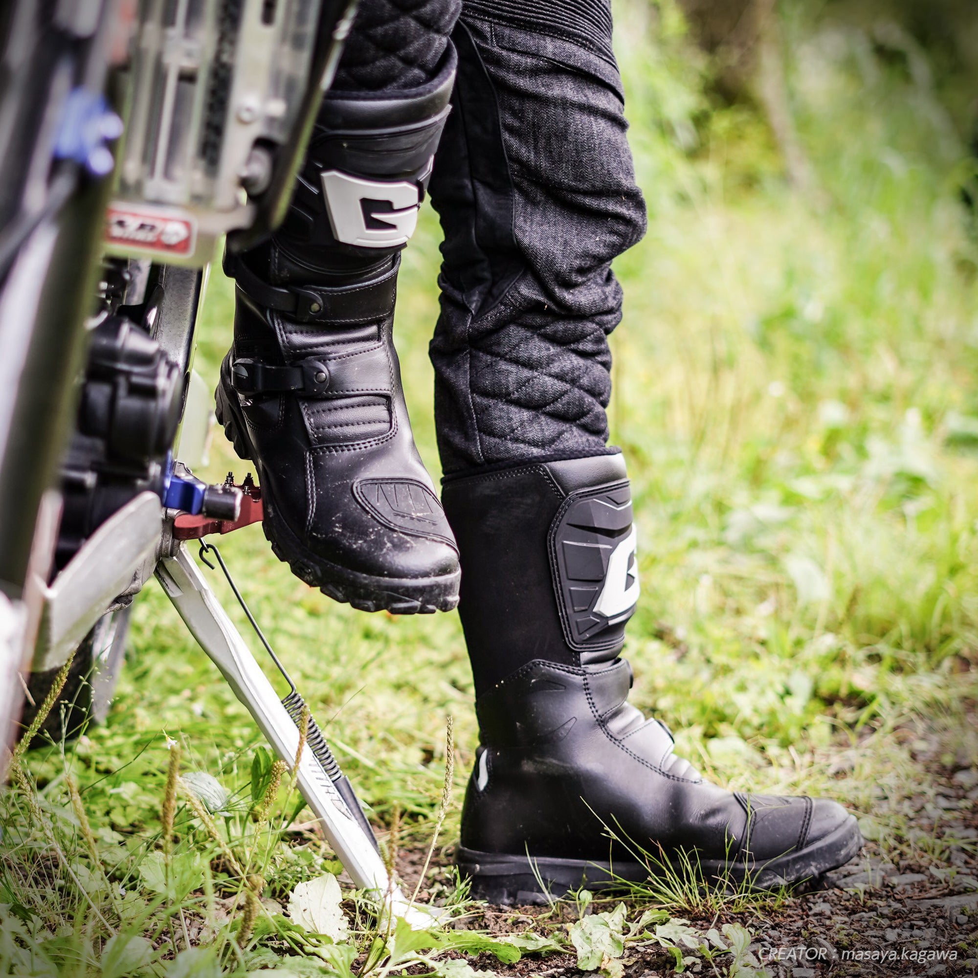試着無料】ガエルネ Gアドベンチャー - バイク ブーツ アドベンチャー