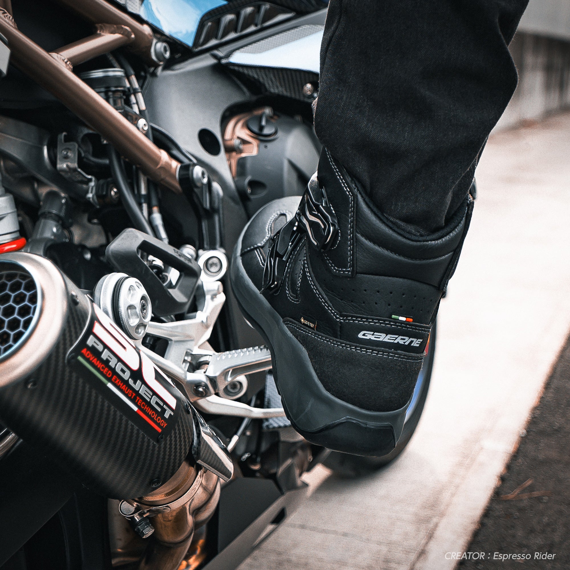 試着無料】ガエルネ パンテーラ ゴアテックス ネオブラック - バイク