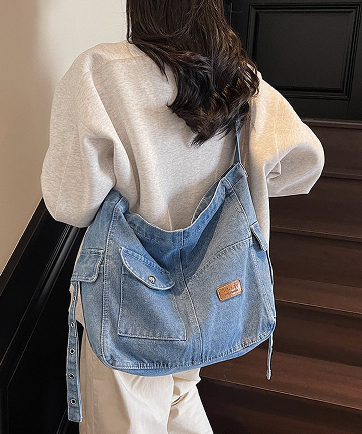 MINMI】刺繍デニムバック No.672 ショルダーベルト MINMI】刺繍デニム