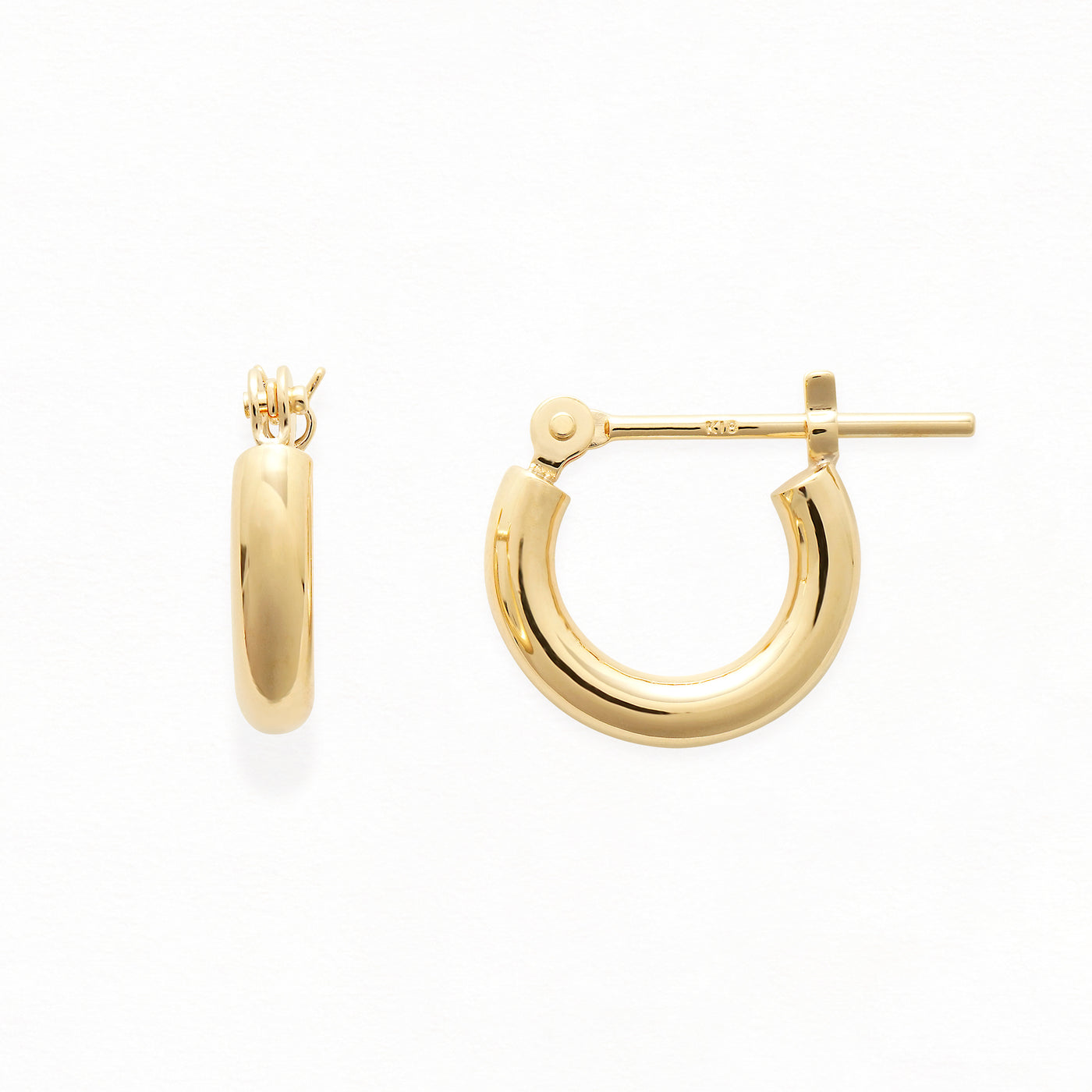 K18 イエローゴールド フープピアス（10mm） （7277729513629