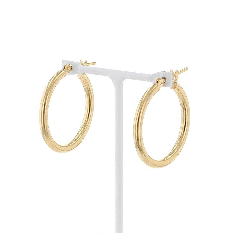 K18 イエローゴールド フープピアス（20mm） （7277729579165