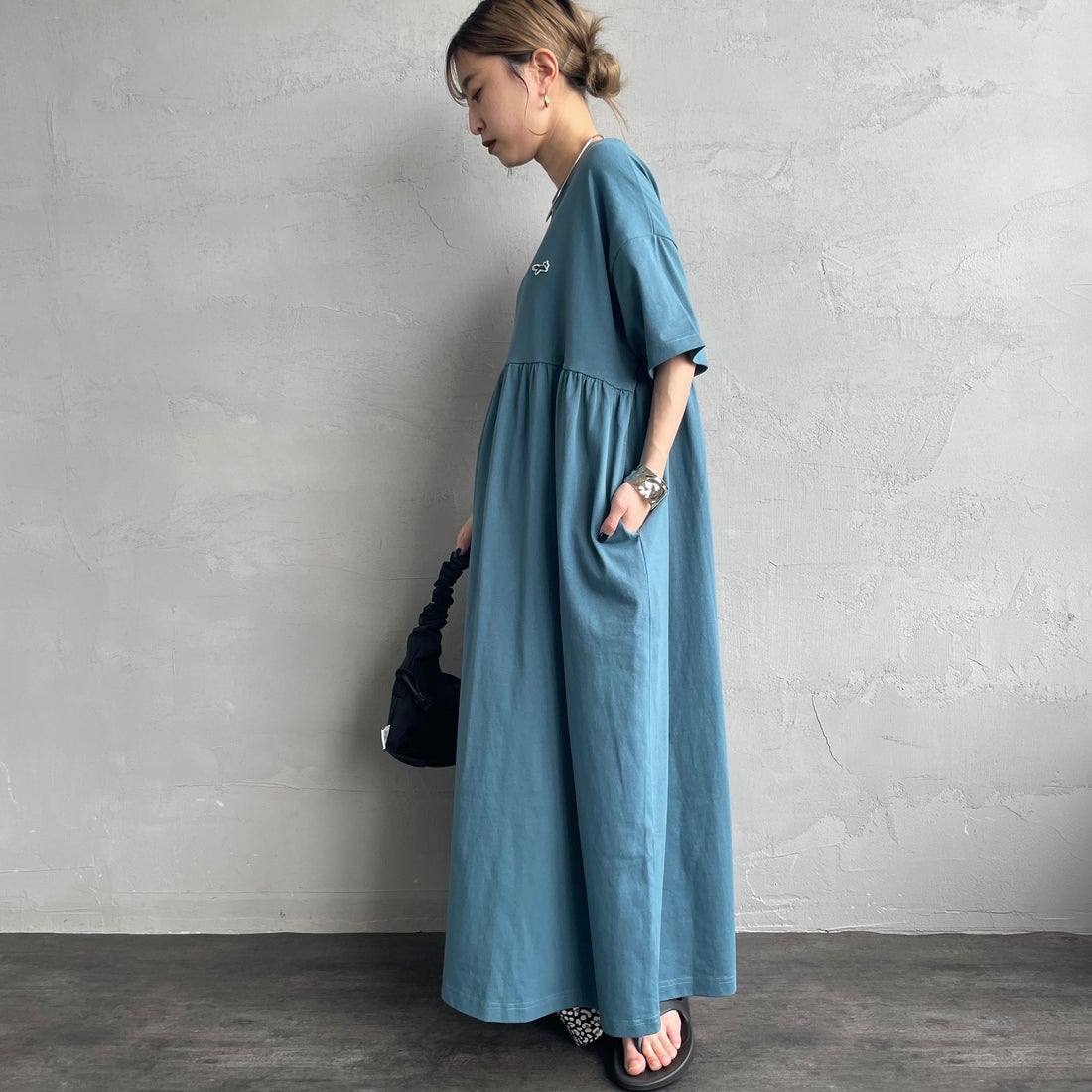 THE FOX [ザフォックス] 別注 ウエスト切替 マキシ丈ギャザー