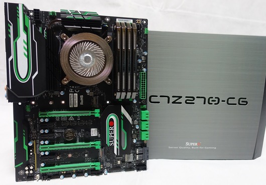 グリーンのゲーミングマザボ「SUPERMICRO C7Z270-CG」をレビュー