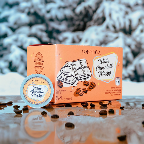 JOJO JAVA White Chocolate Mocha Coffee Single Serve K Cups