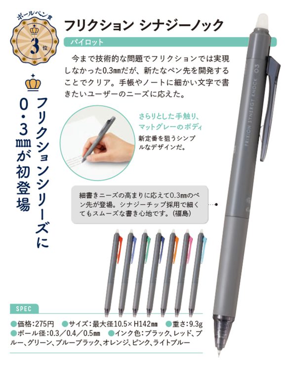 文房具屋さん大賞」ボールペン賞受賞アイテムの書きやすさが異次元！1