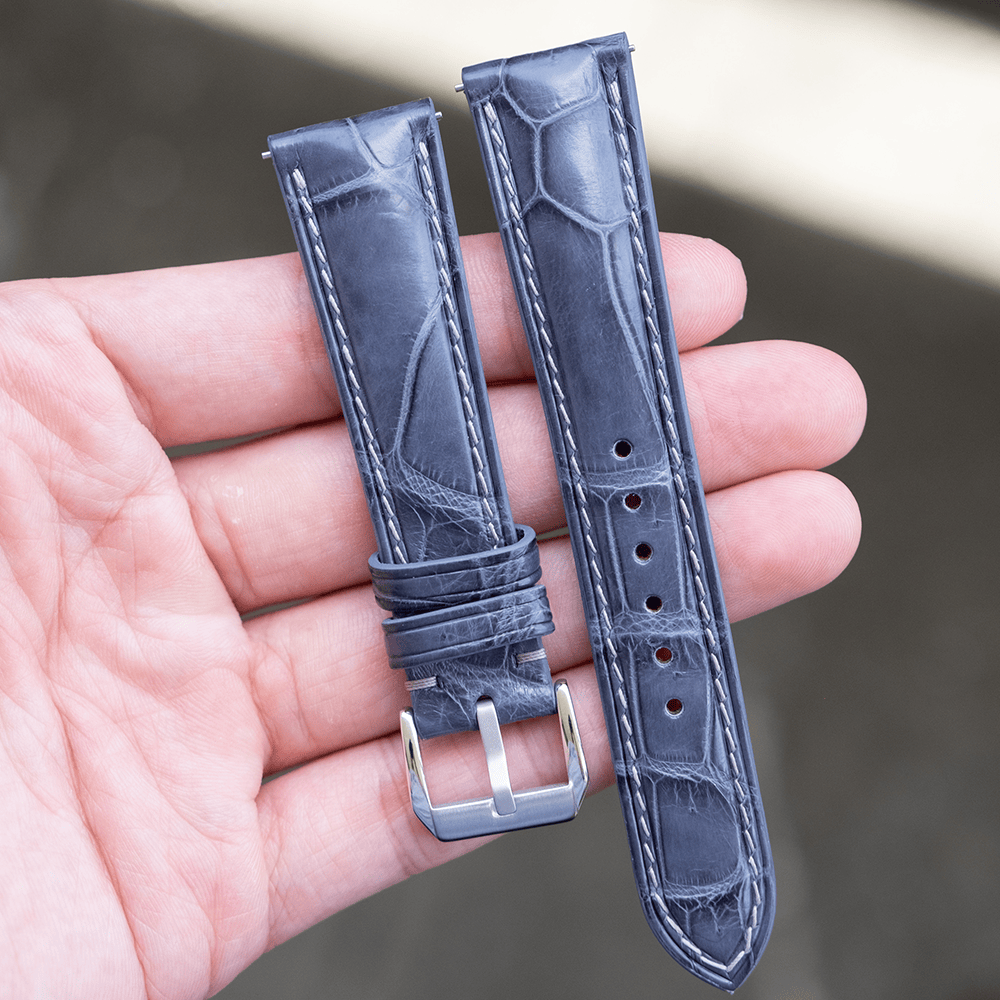 腕時計ベルト革 高級 本革アリゲーター クロコダイル 時計バンド