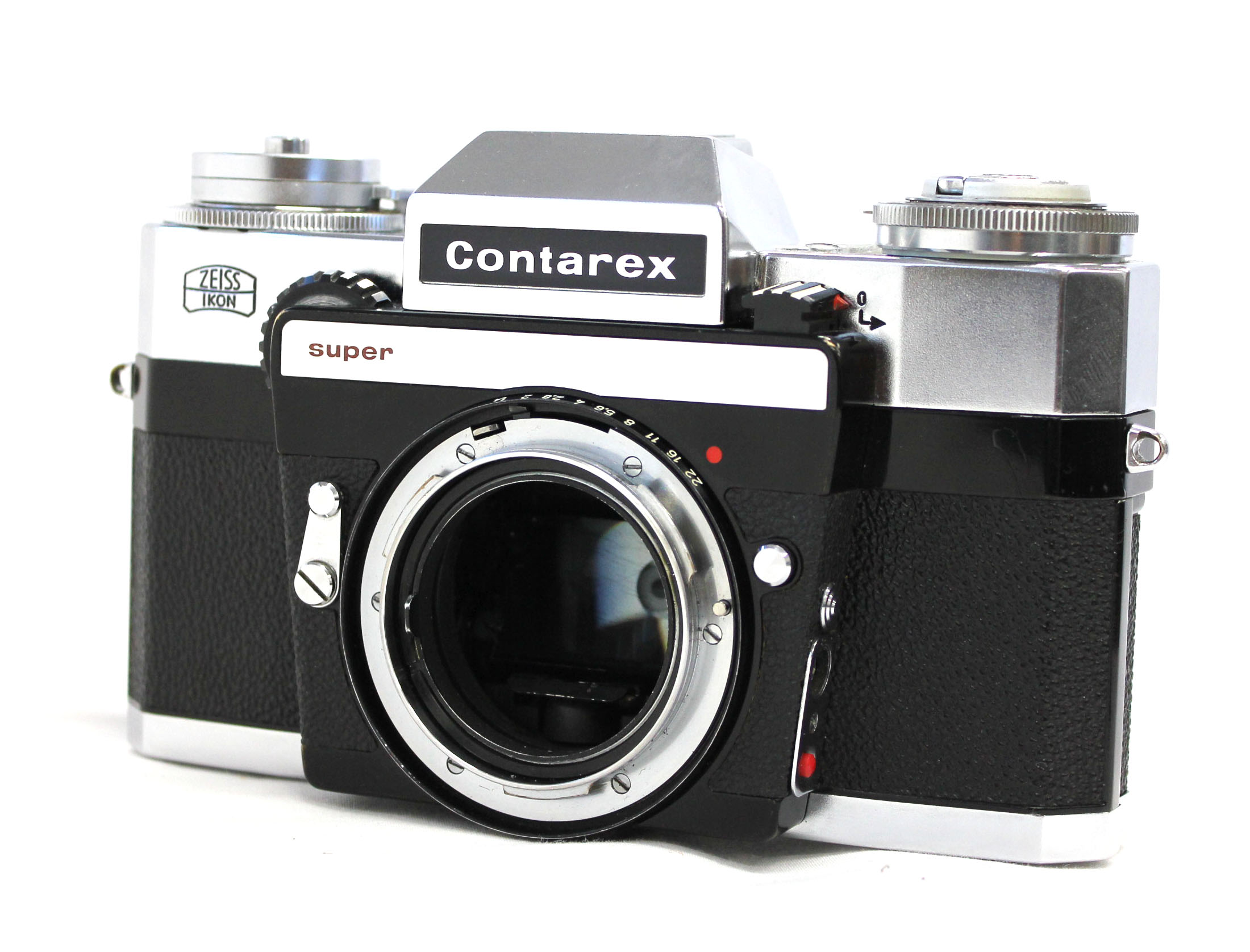 Zeiss Ikon Contarex Super Silver Chrome 35mm SLR Film Camera with