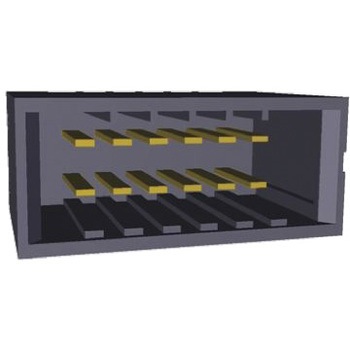 178306-3 TE Connectivity 基板ヘッダ， 12極， ライトアングル， 電線