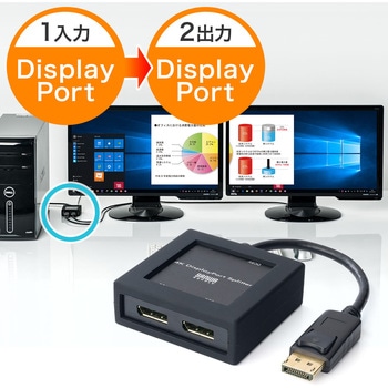 400-VGA010 DisplayPort分配器 1個 サンワダイレクト 【通販モノタロウ】