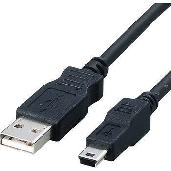 USBケーブル miniUSBケーブル miniB-A フェライトコア ブラック