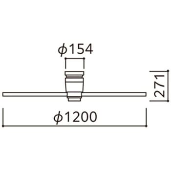 DC MOTOR FAN シーリングファン 6枚羽根タイプ 本体 ODELIC