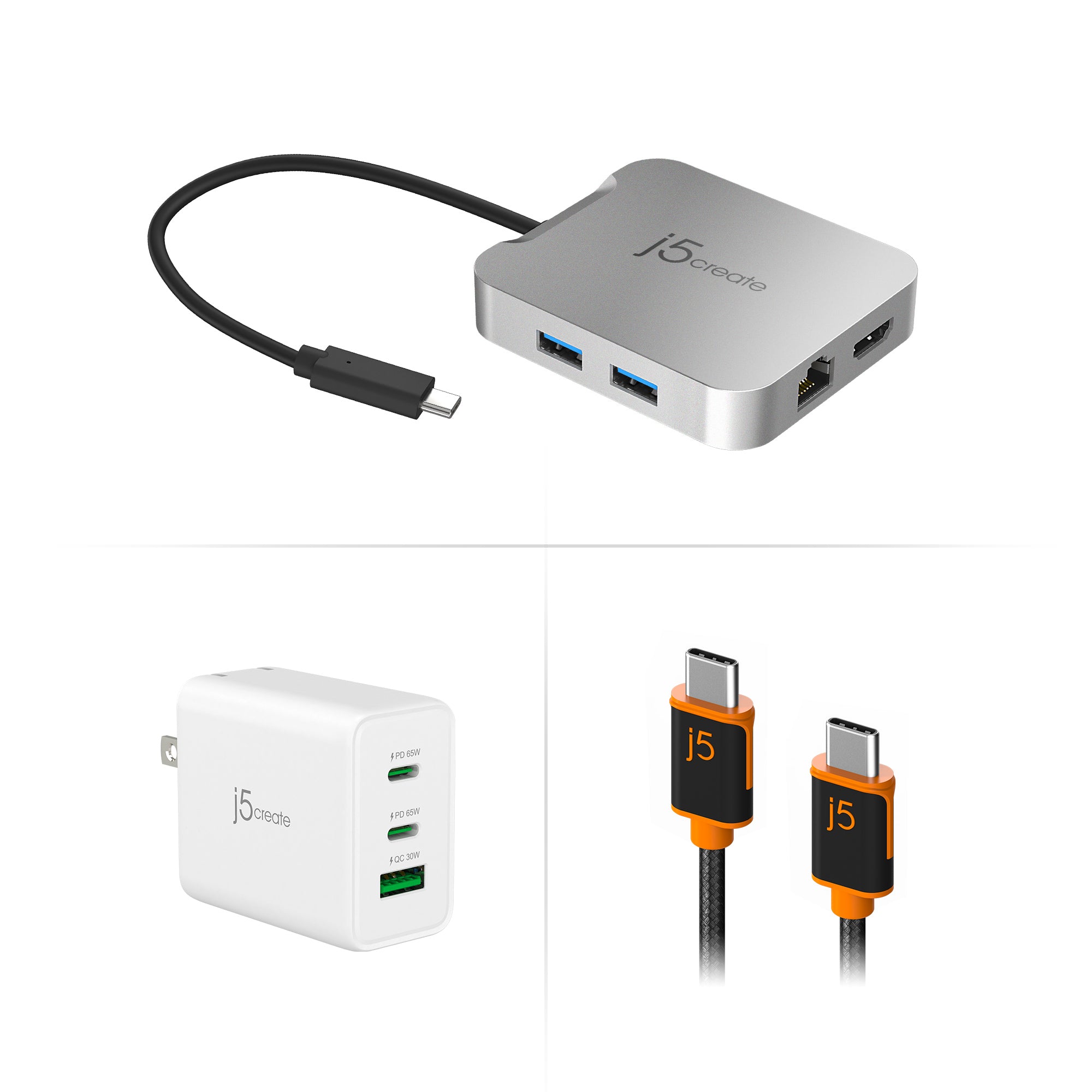 Chromebook用ドック&PD65W充電器&ケーブルセット – new-jp-j5create