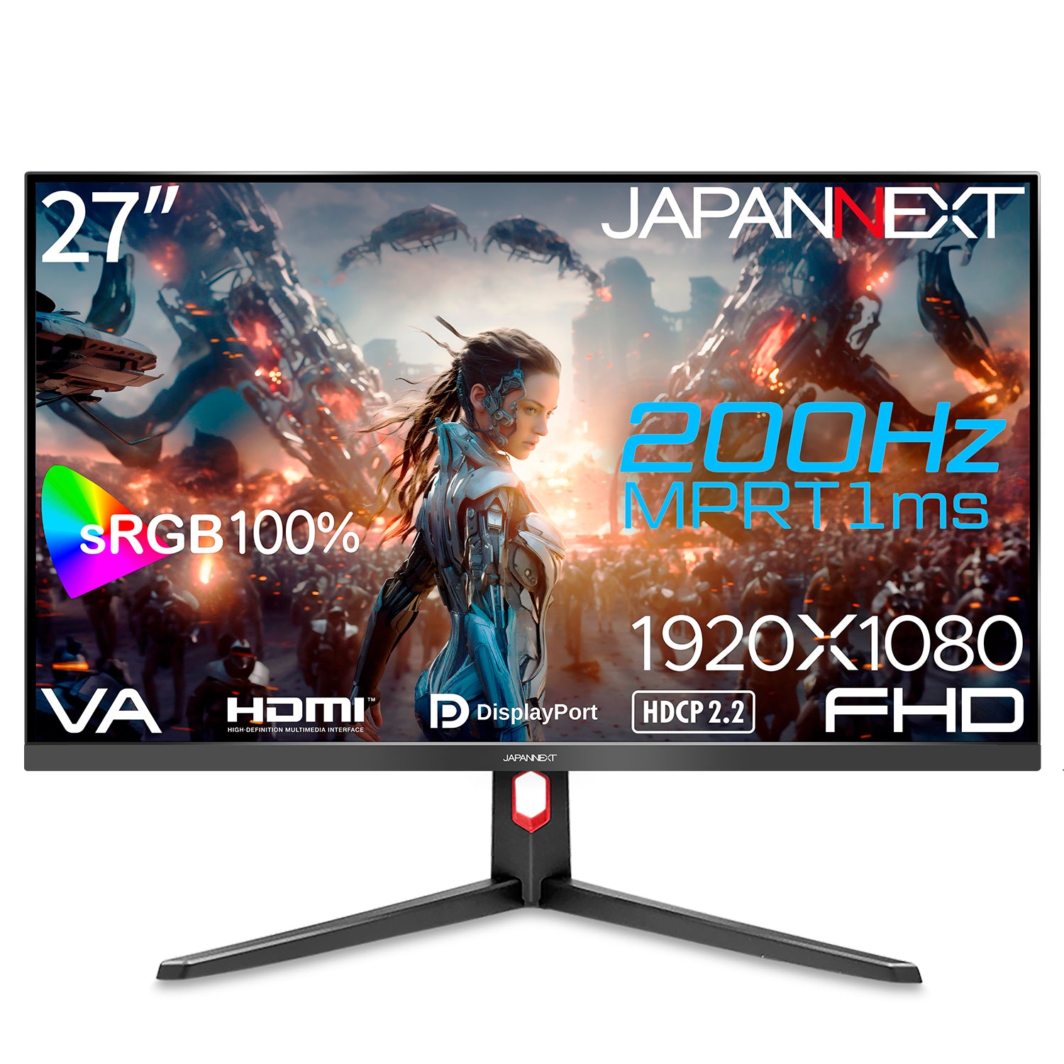 Amazon.co.jp限定】JAPANNEXT 27インチ VAパネル搭載 200Hz対応 フルHD