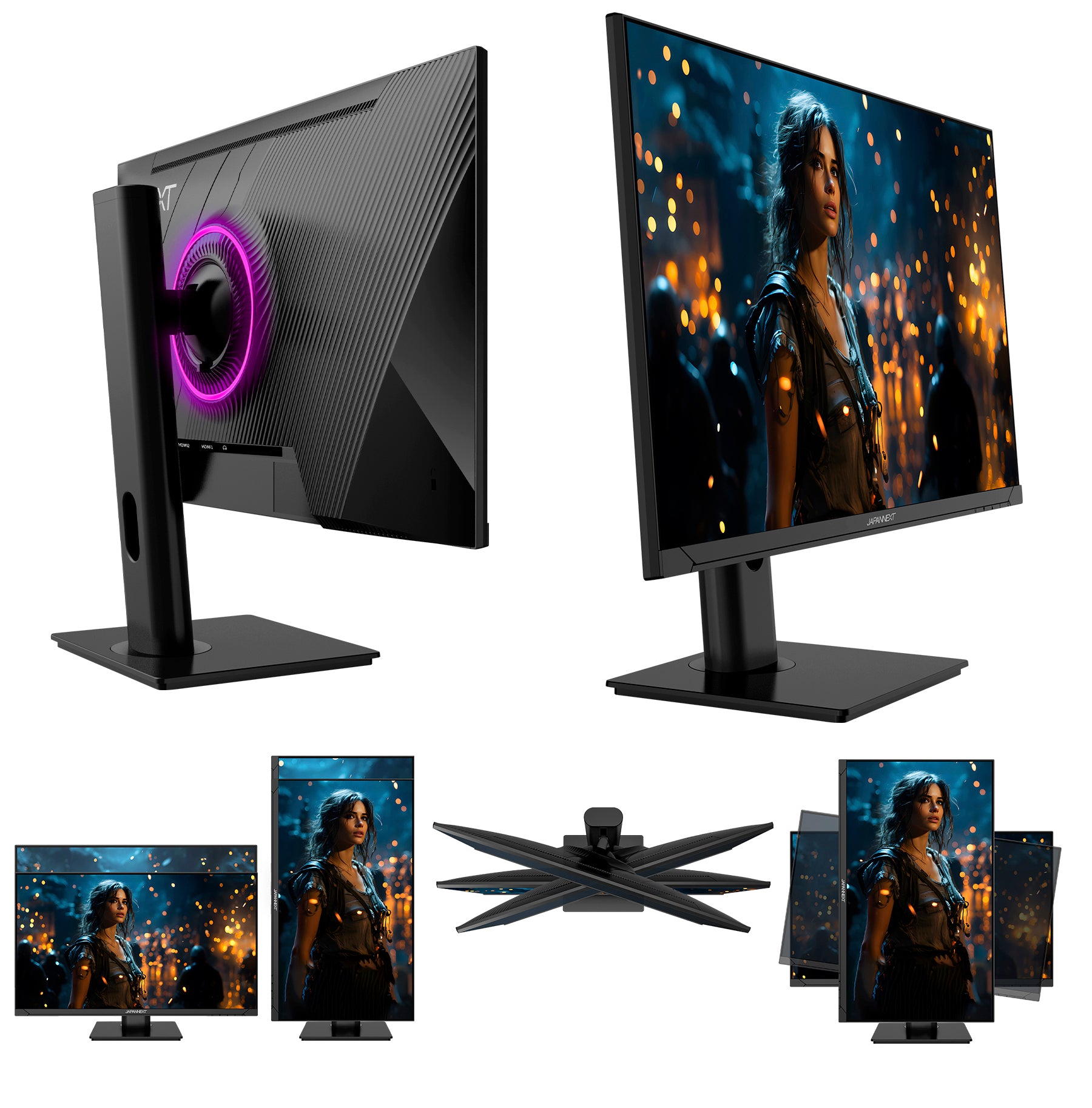 JAPANNEXT 24.5インチ TNパネル搭載 180Hz対応 フルHD(1920x1080