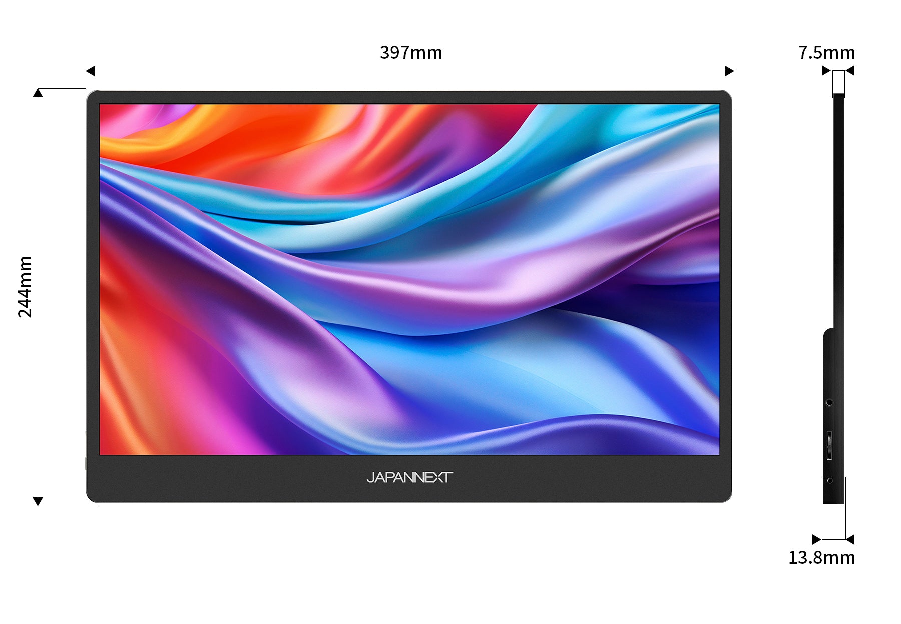 JAPANNEXT 17.3インチ IPSパネル搭載 フルHD(1920x1080)解像度