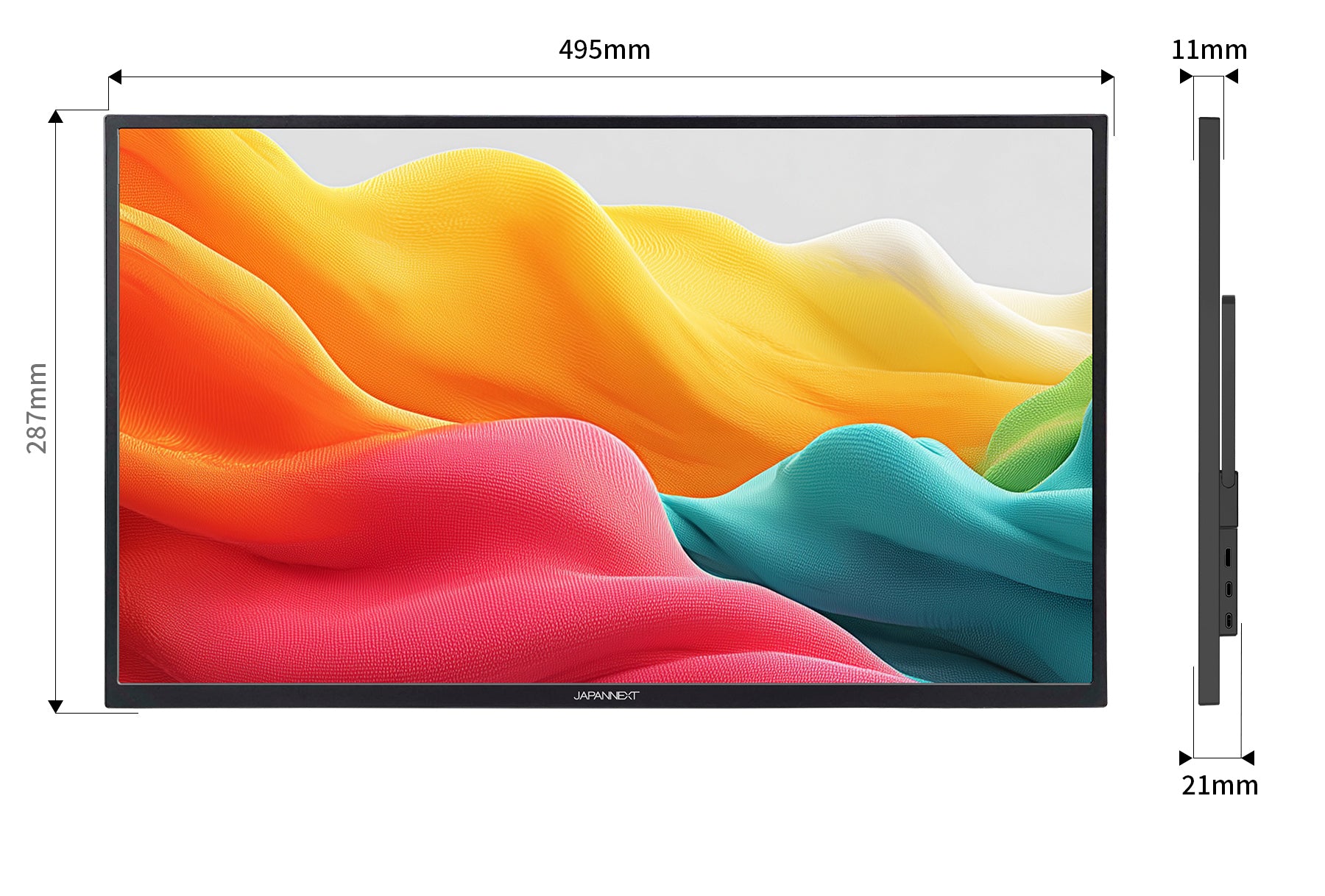 JAPANNEXT 21.5インチ VAパネル搭載 フルHD(1920x1080)解像度 大型