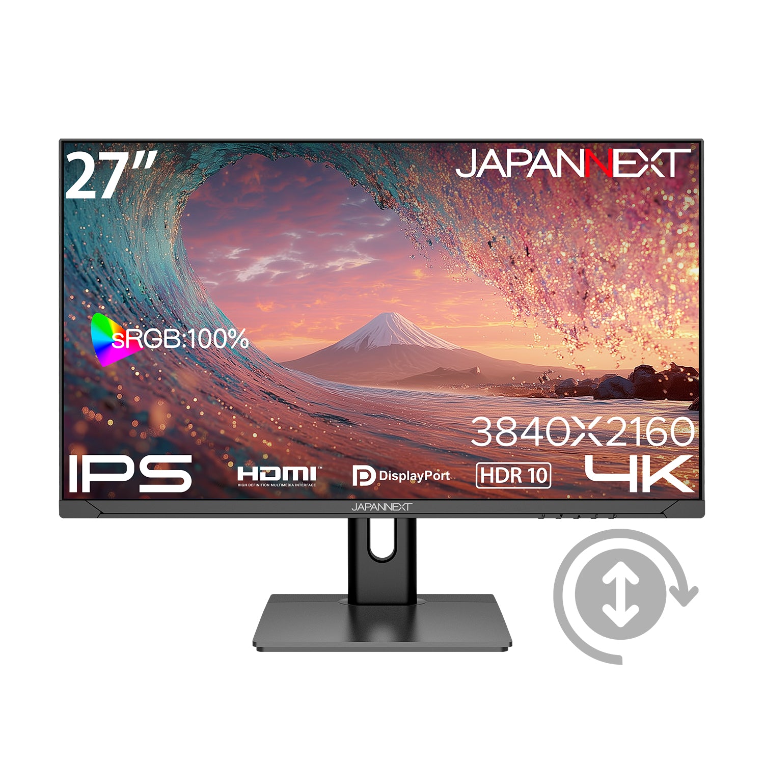 JAPANNEXT 27インチ IPSパネル搭載 4K(3840x2160)解像度 液晶モニター