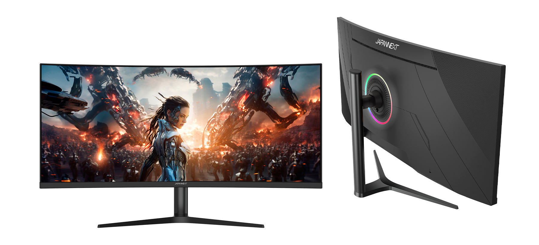 JAPANNEXT 37.5インチ IPS BLACKパネル搭載 144Hz対応 UWQHD＋