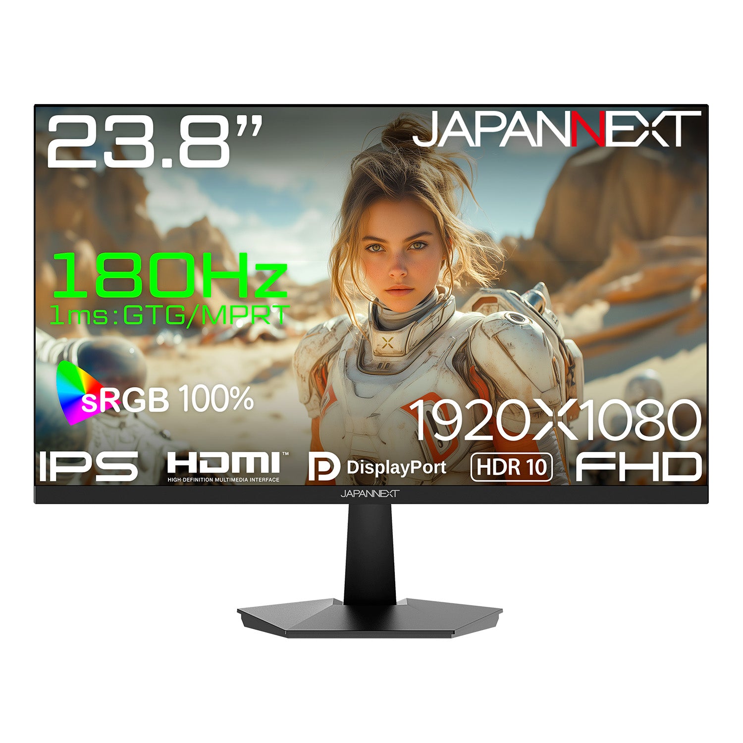 JAPANNEXT 23.8インチ IPSパネル搭載 180Hz対応 フルHD(1920x1080