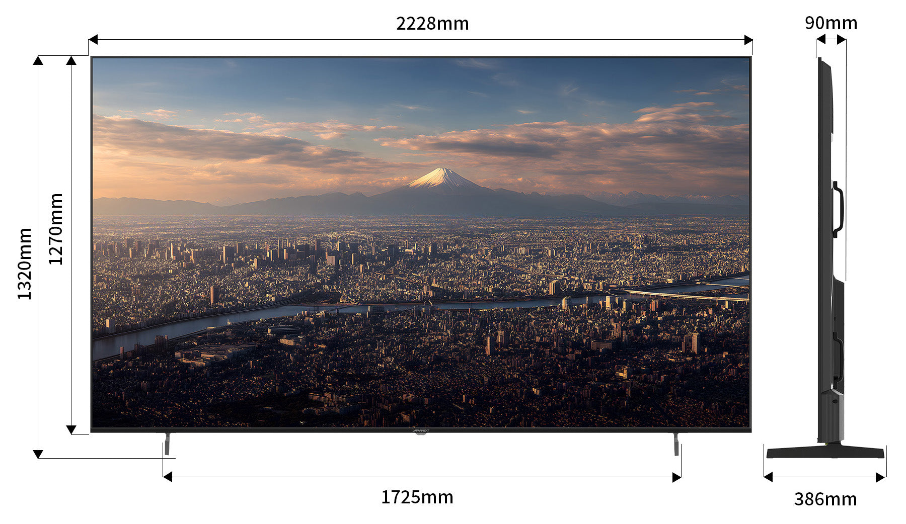 2年保証モデル】 JAPANNEXT 100インチ VAパネル搭載 4K(3840x2160