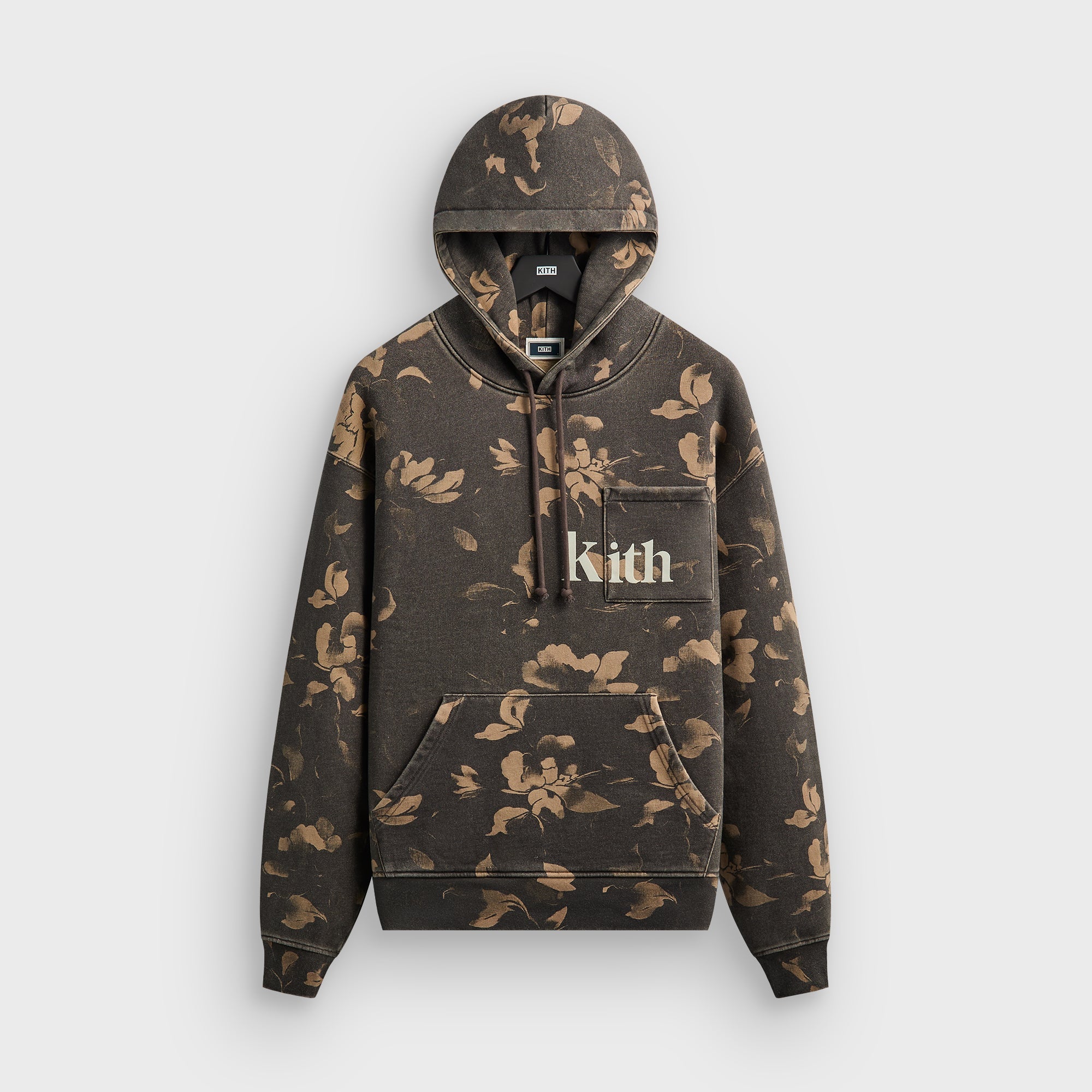 Kith Rib Neck Cropped Camden Hoodie - Black – Kith Japan
