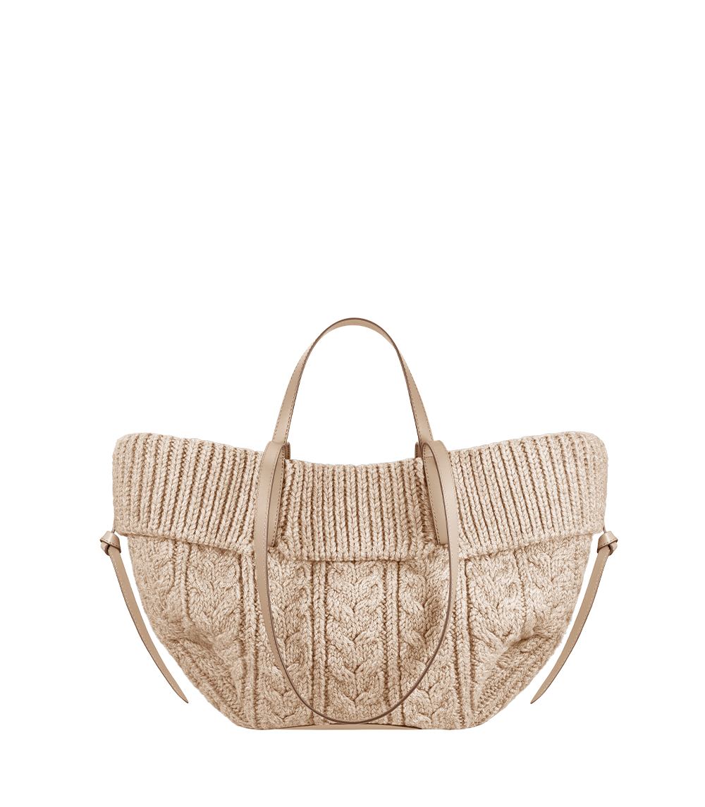 Polène | バッグ - Cyme Mini - ブラック テクスチャード エクリュ