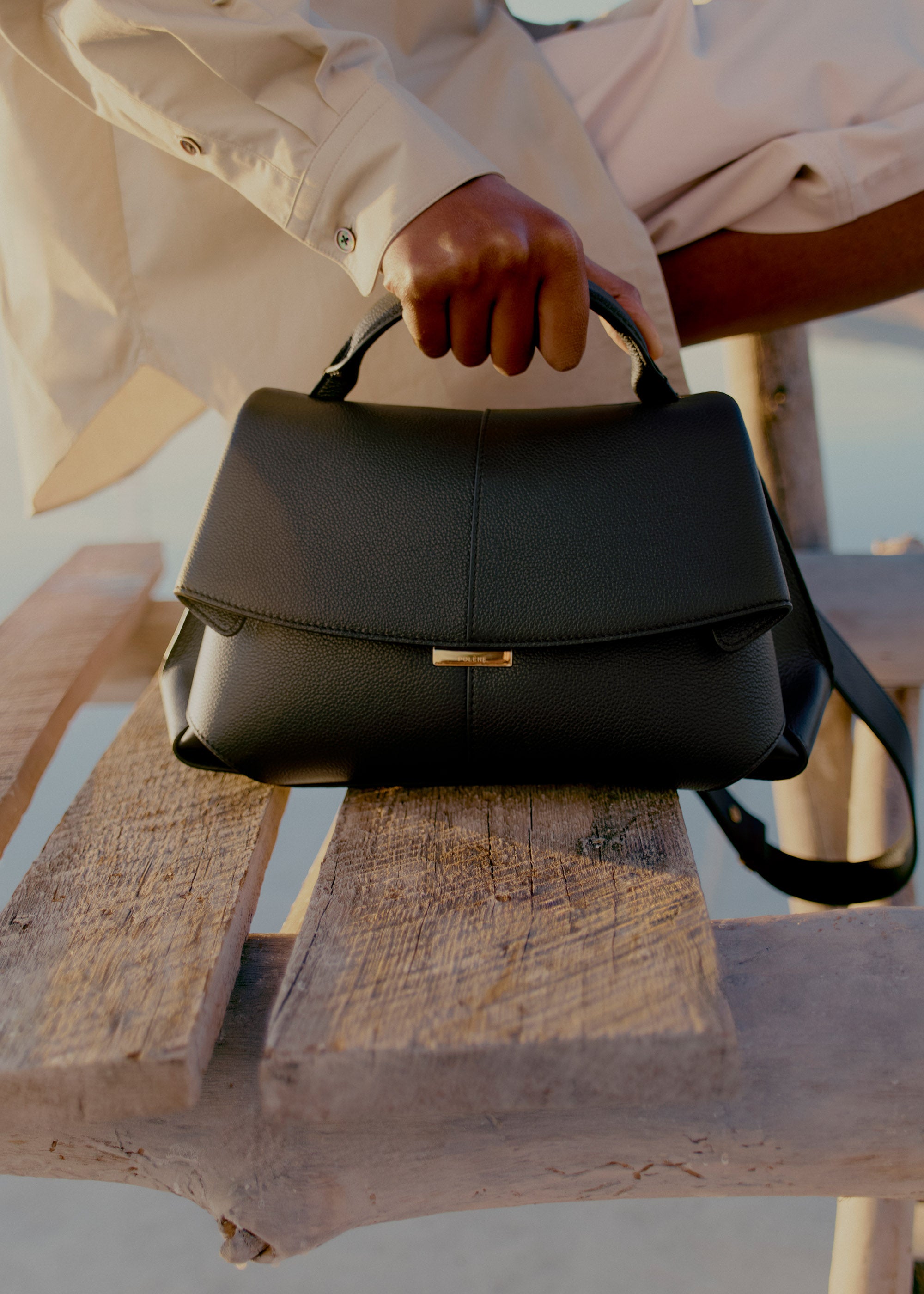 Polène | バッグ - Mokki - ブラックテクスチャード