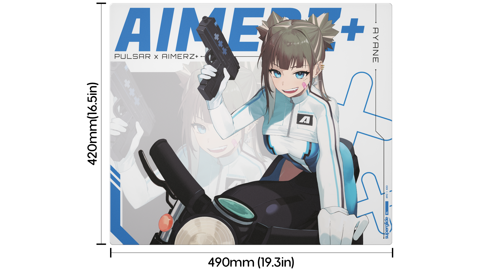 Aimerz+ Ayane Edition] Superglide Glass Mousepad XL – Pulsar