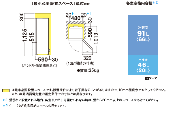 仕様/寸法 | SJ-DA14D | 冷蔵庫トップ：シャープ