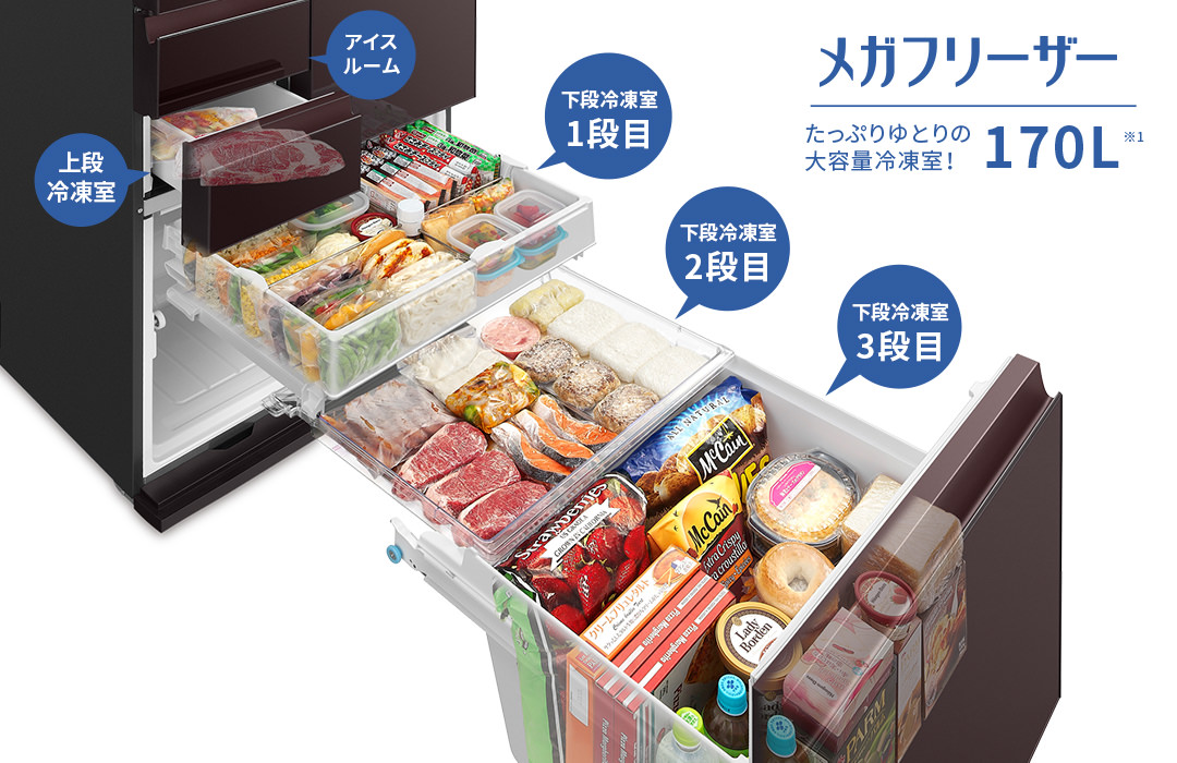 冷凍室 | SJ-AF50G | 冷蔵庫：シャープ