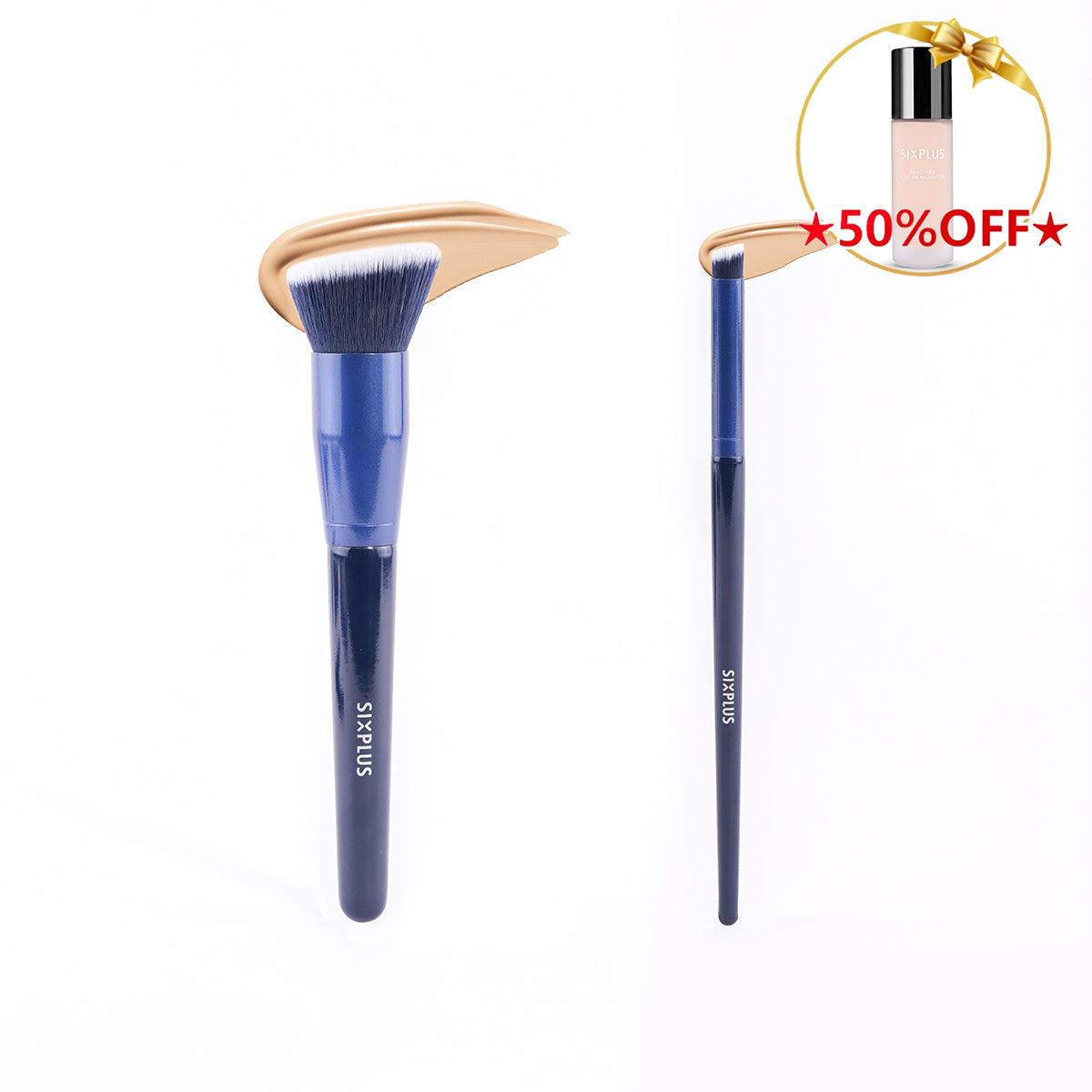 SIXPLUS ファンデーションブラシ コンシーラーブラシ 2本セット