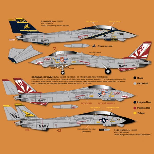 Grumman F-14A Tomcat Decals - part 1 Zotz Decals 32078