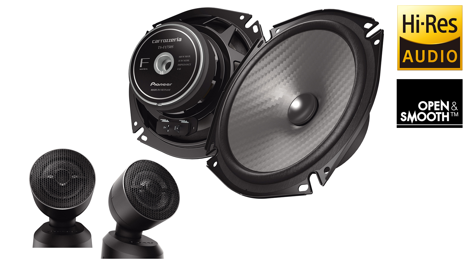 高級カーオーディオ「carrozzeria」ピュアコンポーネントシリーズ高