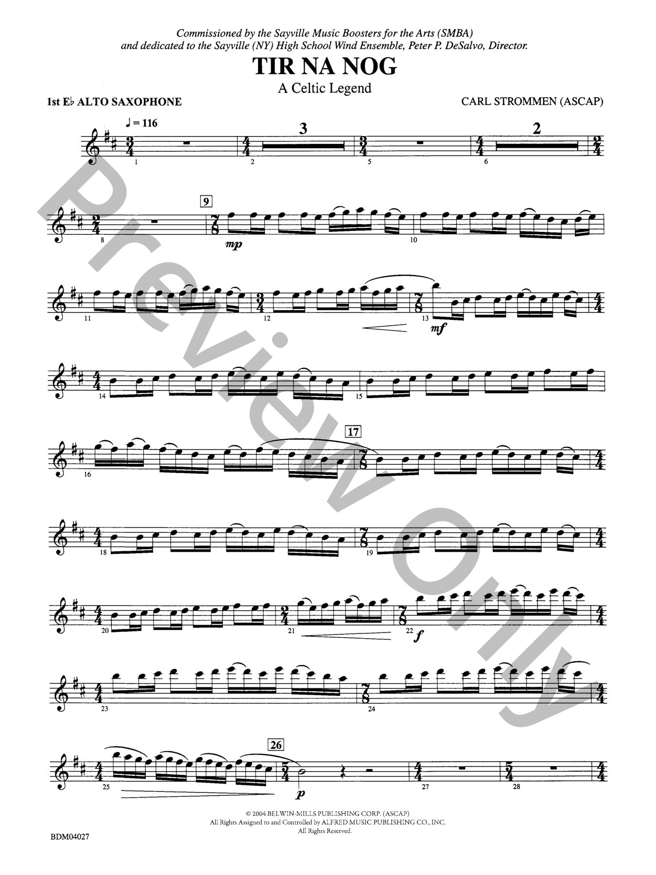 Tir Na Nog Concert Band Sheet Music | J.W. Pepper
