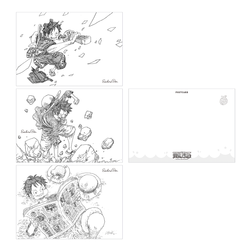 ONE PIECE』ポストカード3枚セット えんぴつブラック