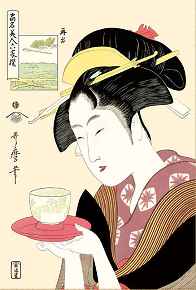 浮世絵掛け軸 喜多川歌麿 難波屋おきた 複製画 – 寿鳳人形の東芸