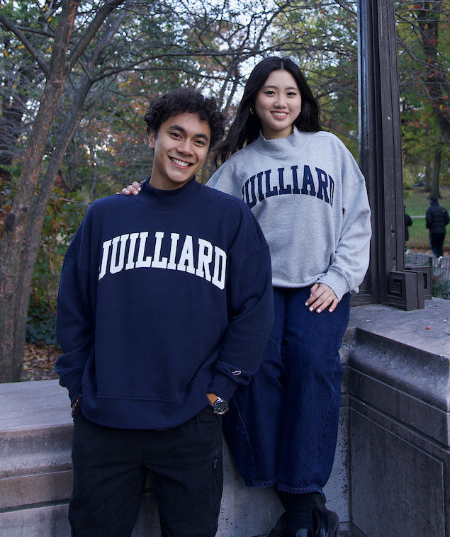 Sweatshirt: Pigment Dyed Quarter Zip / 1905 Juilliard logo