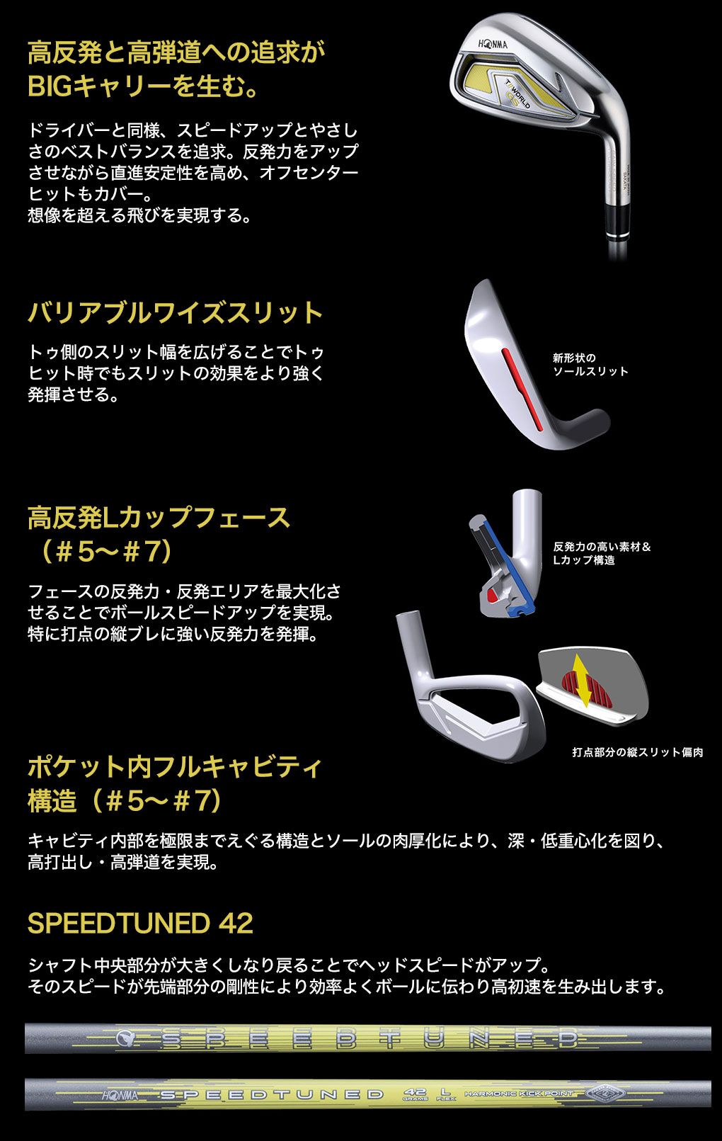 本間ゴルフ T//WORLD GS LADIES IRON アイアン 7本セット(6-11,SW