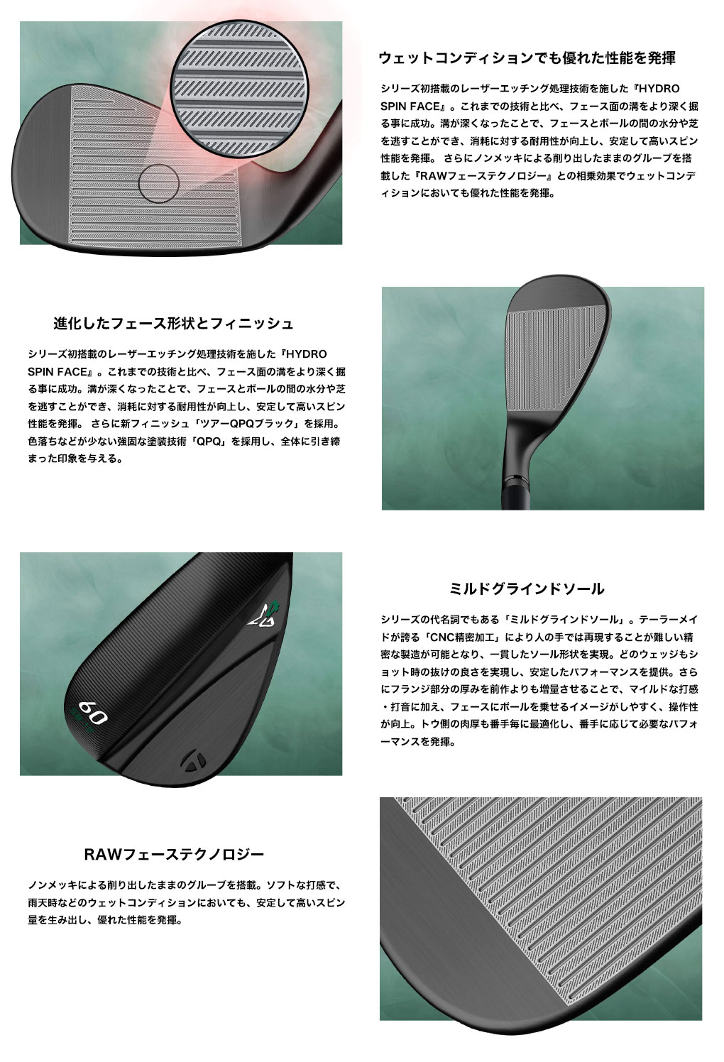テーラーメイド MG4 ブラック ウェッジ メンズ 右用 MCI 90 for