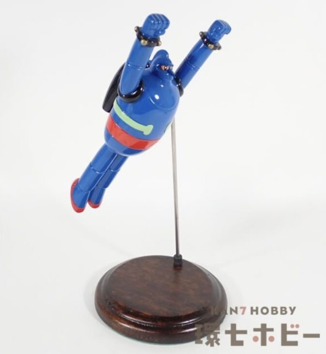 浪漫堂 鉄人28号 スカイブルー 飛行ポーズ ポリストーン製 塗装済み