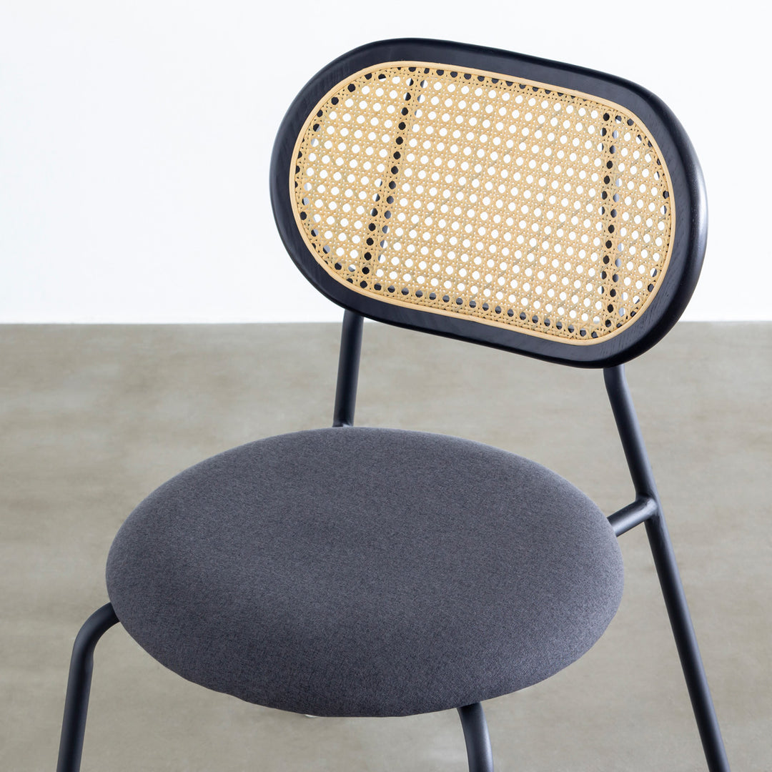 Retro - Modern ラタン調 ダイニングチェア (Dark Gray) – KANADEMONO